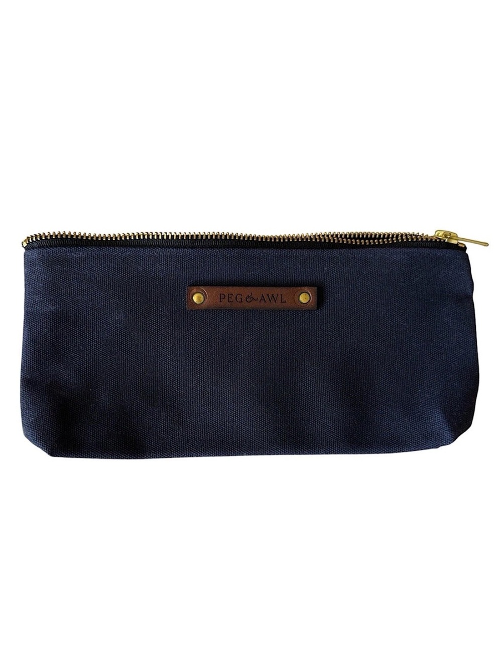 Peg and Awl No.5 The Scholar Pouch Coal Navy Blue Waxed